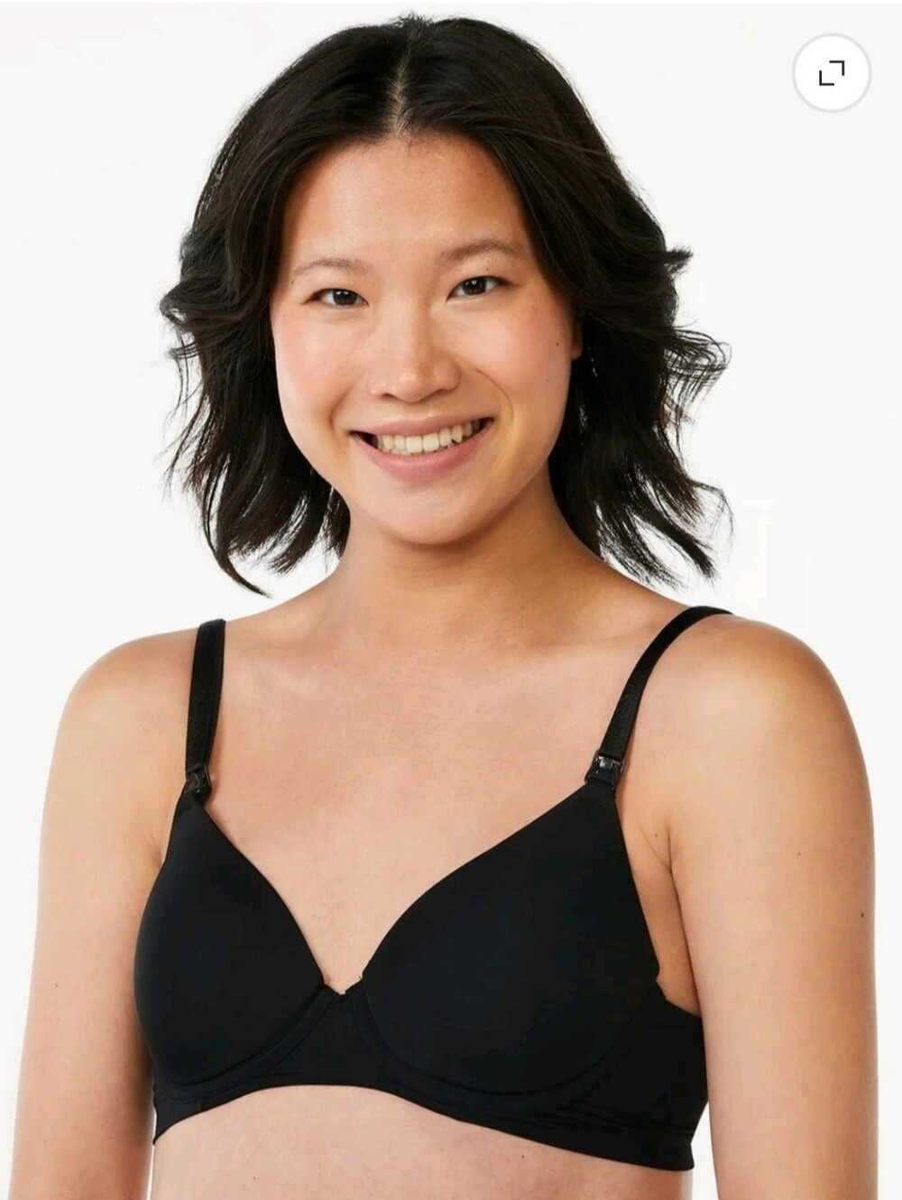 Joyspun Maternity Nursing T-Shirt Bra w/ Flex Cup Black Full Coverage Womens 40D